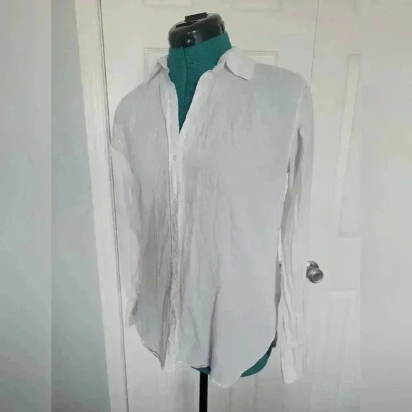H&M Size 4 Cotton White Button Down - Picture 1 of 4
